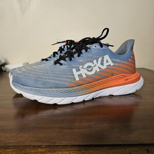 Hoka One One Mach 5 Running Shoes Sneakers Blue Orange Mens Size 12D EUC
